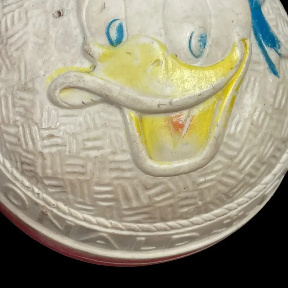 Vintage Walt Disney Donald Duck Rubber Ball Sun Rubber MCM 1960s Toy Rare READ